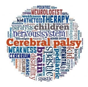 various words related to cerebral palsy put together in the shape of a circle