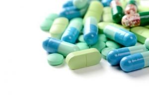 green and blue medications