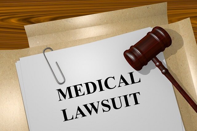 Medical Malpractice paper and gavel