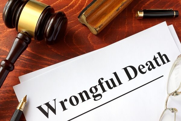 gavel and paper with the words wrongful death