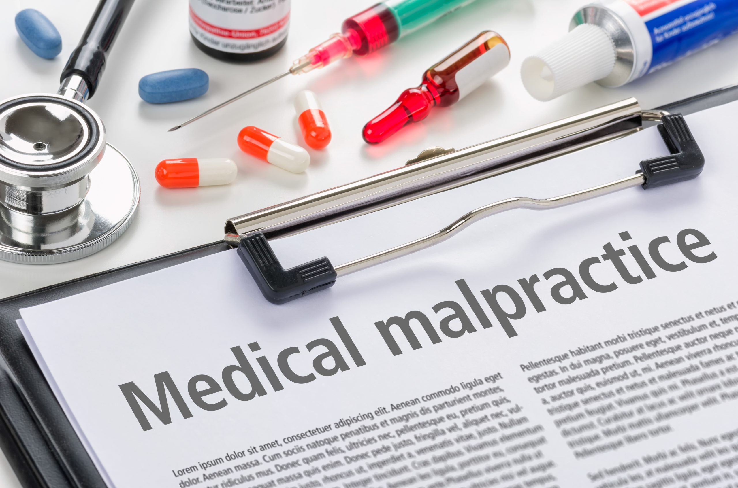 Medical malpractice clipboard