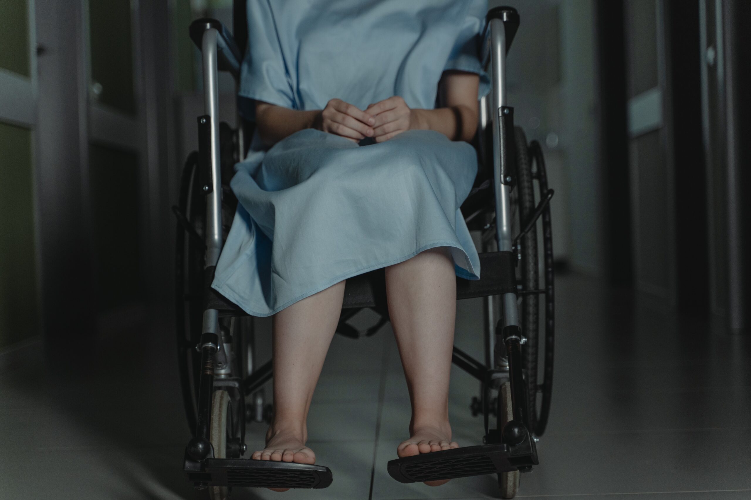 Barefoot Patient on a Wheelchair